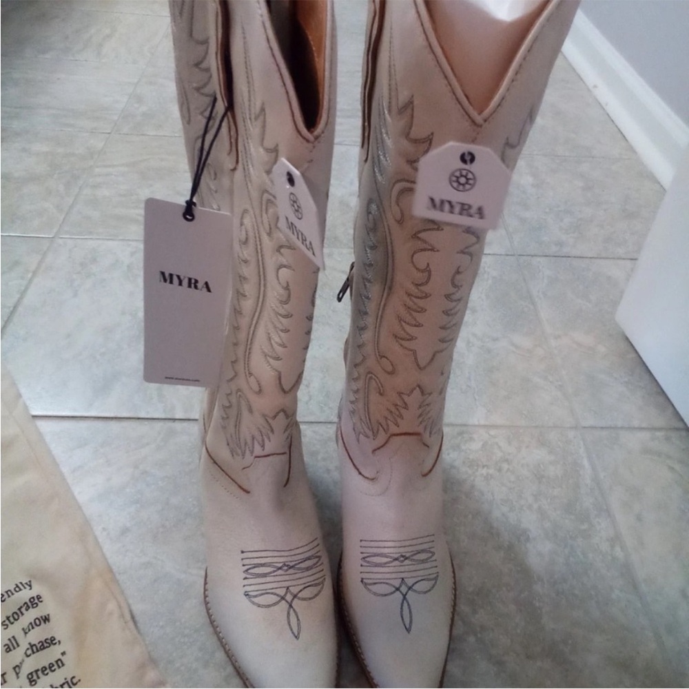 MYRA leather cowgirl boots - Picture 5 of 6